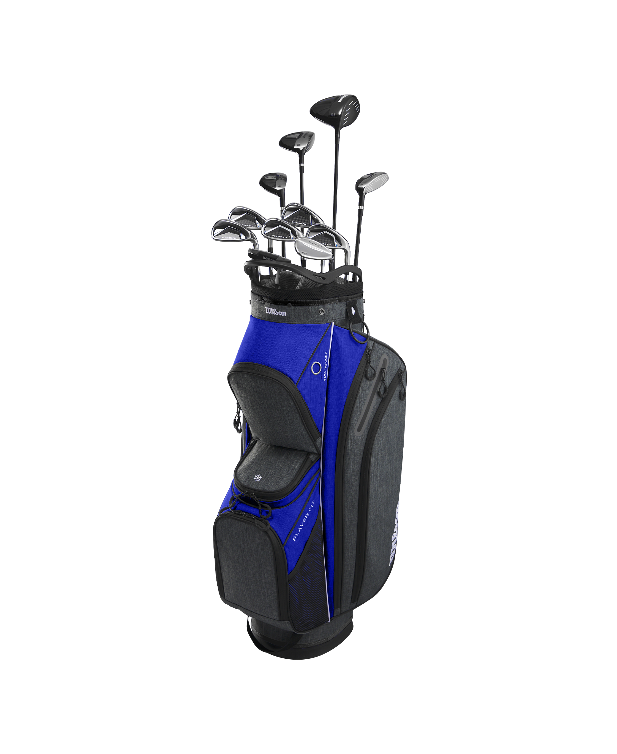 Wilson メンズ ゴルフクラブセット　おまけ有（ウッド２本・キャディバック） Men's PlayerFit™ Graphite Complete Set with Cart Bag | Wilson