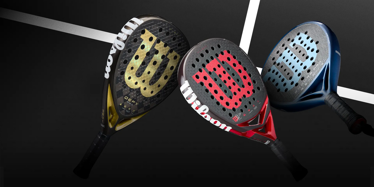 three padel racquets