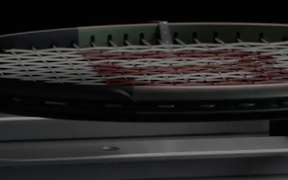 Racket on Baiardo Stringing Machine