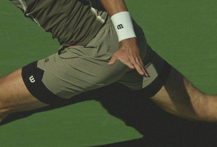 Karen Kachanov in Wilson shorts