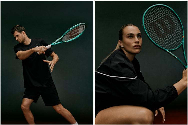 Hubo Hurkacz and Aryna Sabalenka with the Wilson Blade V10 tennis racket