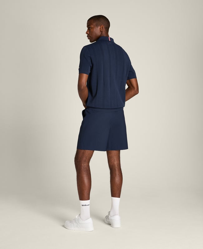 Classic Navy Biltmore Pointelle Knit Polo | Wilson Sporting Goods