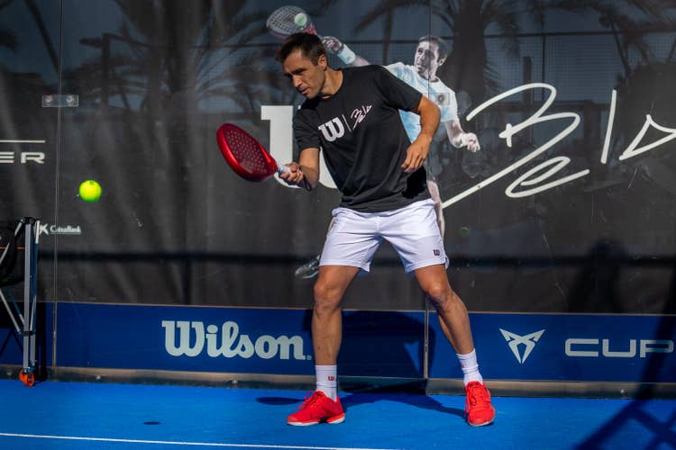 Bela playing padel during preseason preparation