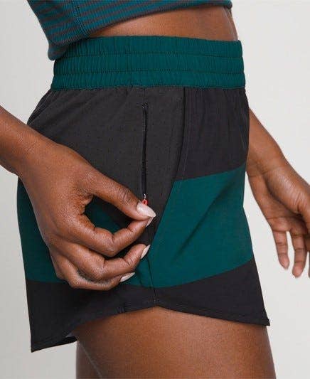 hollywood retro short in deep teal