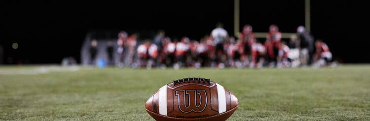 Football on field