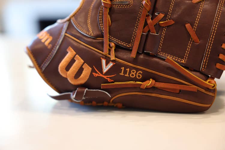 Wilson custom Virginia baseball gloves