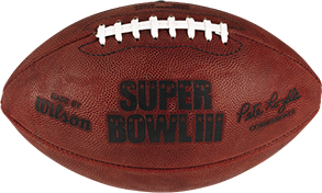 The football used in Super Bowl 3