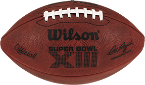 The football used in Super Bowl 13