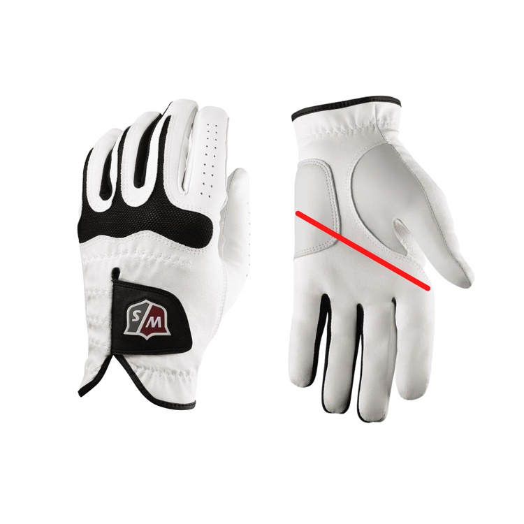 Mock up Wilson Grip Soft Glove with guide line