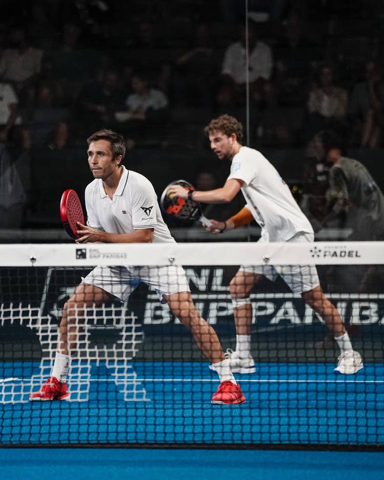 Bela and Mike Yanguas playing padel