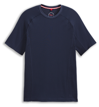 Men's series hybrid crew in club navy