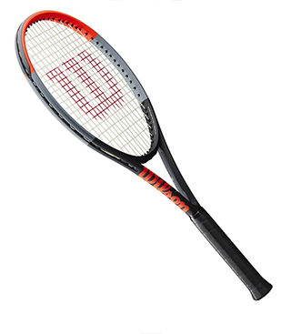 closeup of the Clash tennis racket