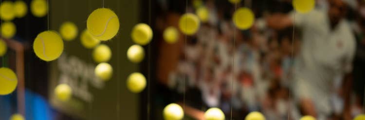 tennis ball room at NYC pop-up