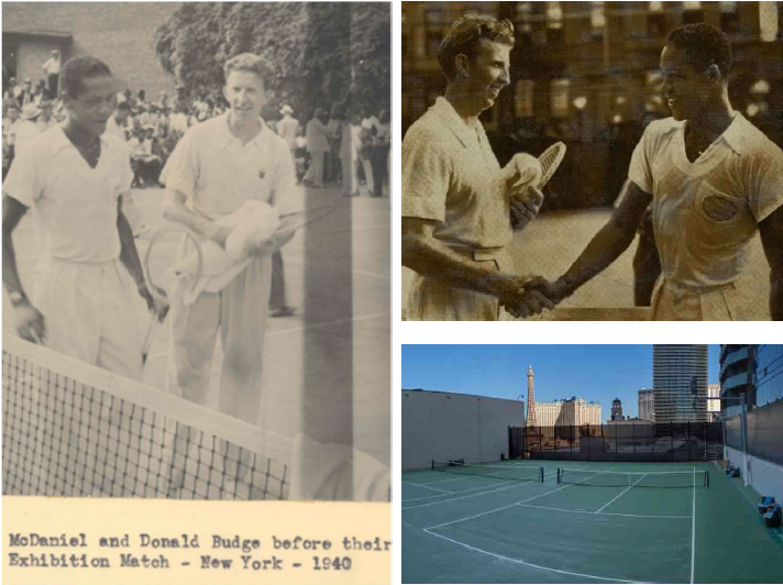 archival images from the 1940 exhibition match