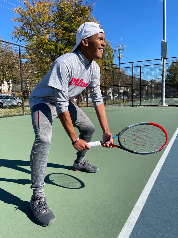 tennis player on the court
