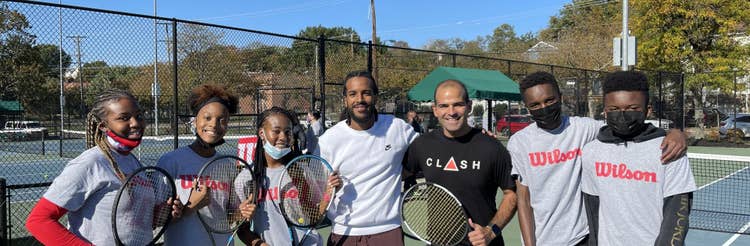participants on the tennis court