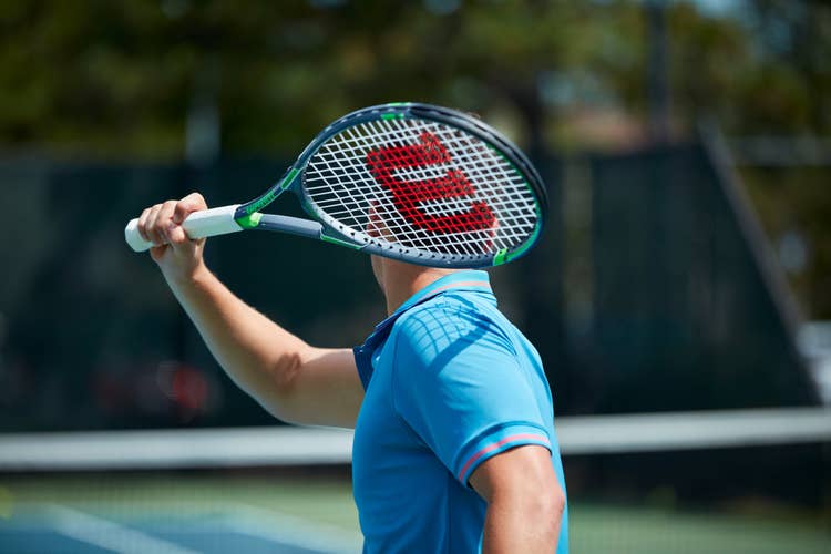 Wilson racket on court