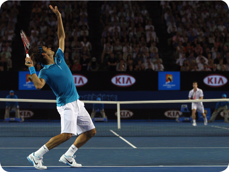 Roger Federer in Grand Slam #16