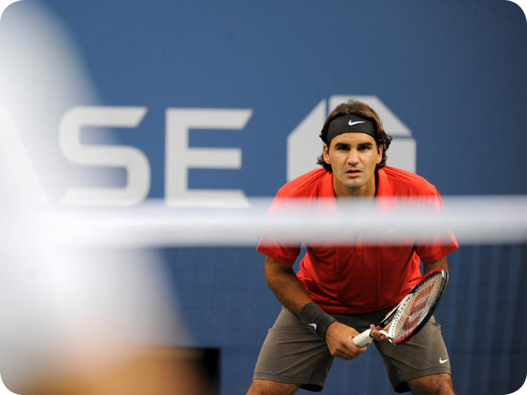 Roger Federer in Grand Slam #13