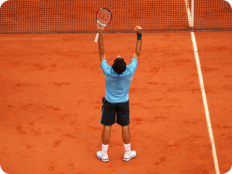 Roger Federer in Grand Slam #14