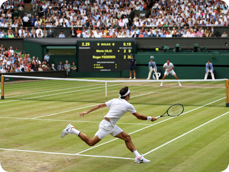 Roger Federer in Grand Slam #19