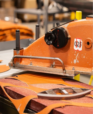 Leather cutting machine