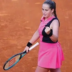 Jelena Ostapenko with Wilson racket