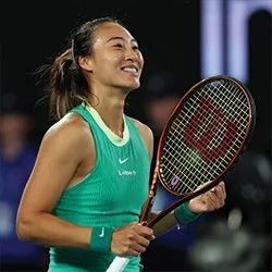 Qinwen Zheng with Wilson racket