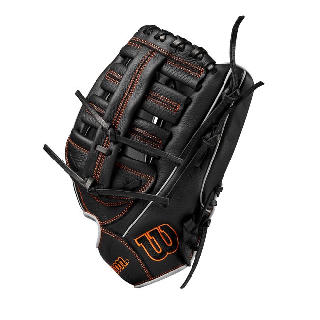 Gant De Baseball Extérieur 12" A700 2022 - Noir/Rouge, Lancer Main Gauche, Cuir, Pour Jeunes
