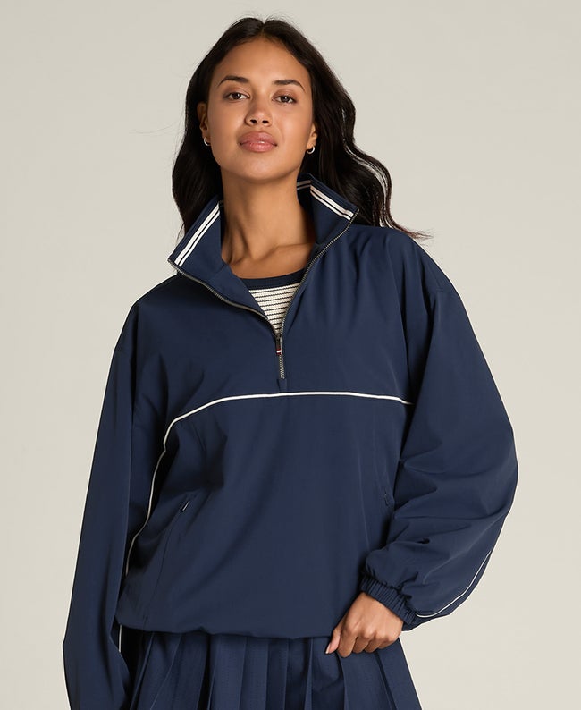 Classic Navy / Sandrift Cross Court Popover | Wilson Sporting Goods