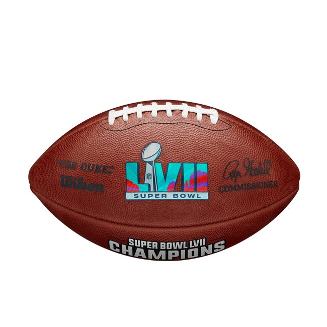 Wilson Super Bowl 57 Jogo de futebol oficial de couro - Chiefs vs