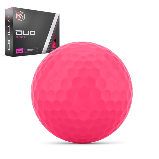 

Wilson DUO SOFT Golf Balls - Pink, Logo - Size 12-BALL