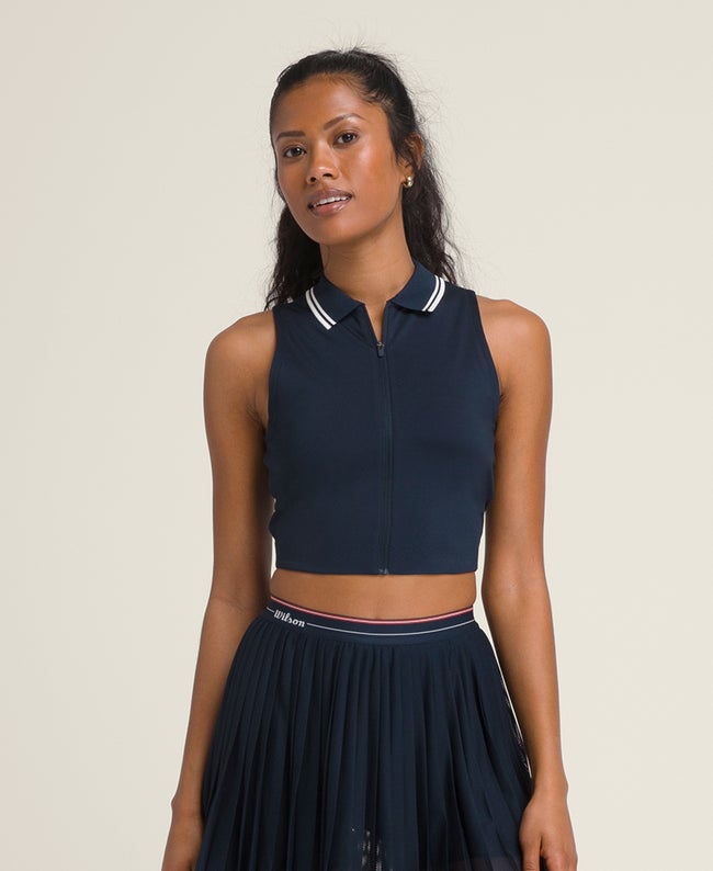 

Wilson Women's Riverside Cropped Sleeveless Polo - Size XS
