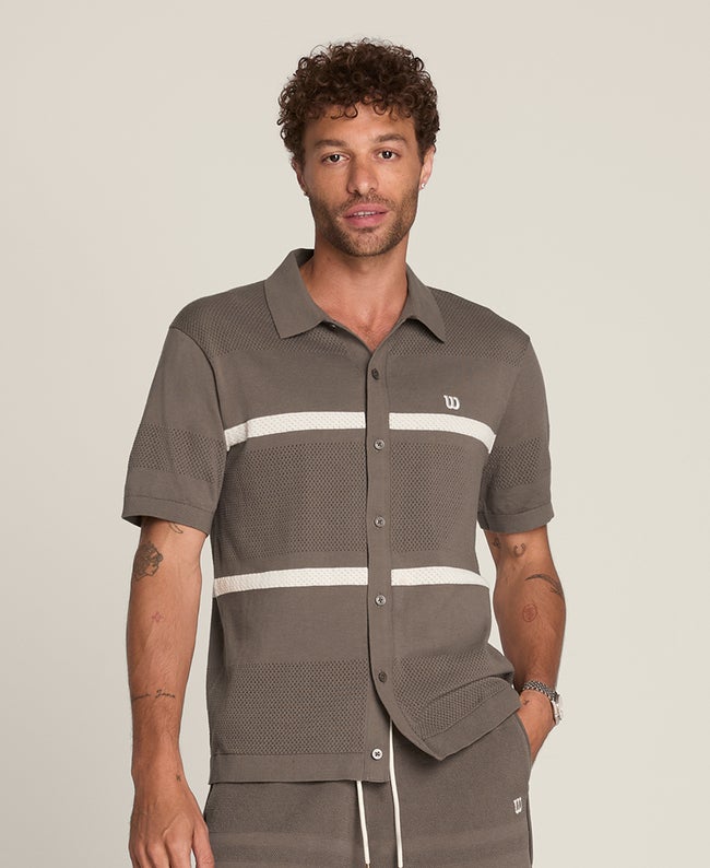 

Wilson Lafayette Button-Up Knit Polo - Size M