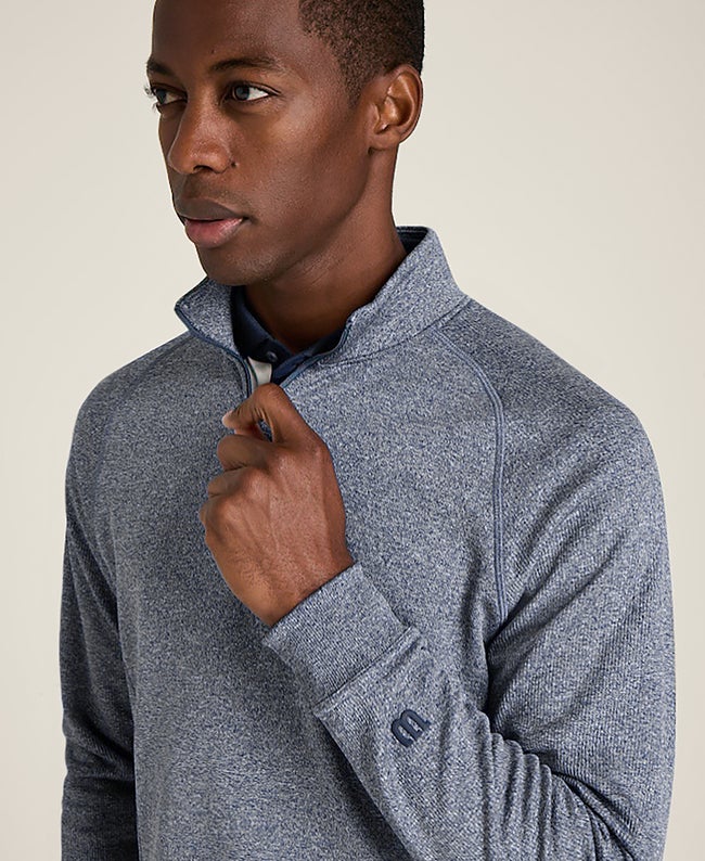 Classic Navy Milton Tech Quarter-Zip | Wilson Sporting Goods
