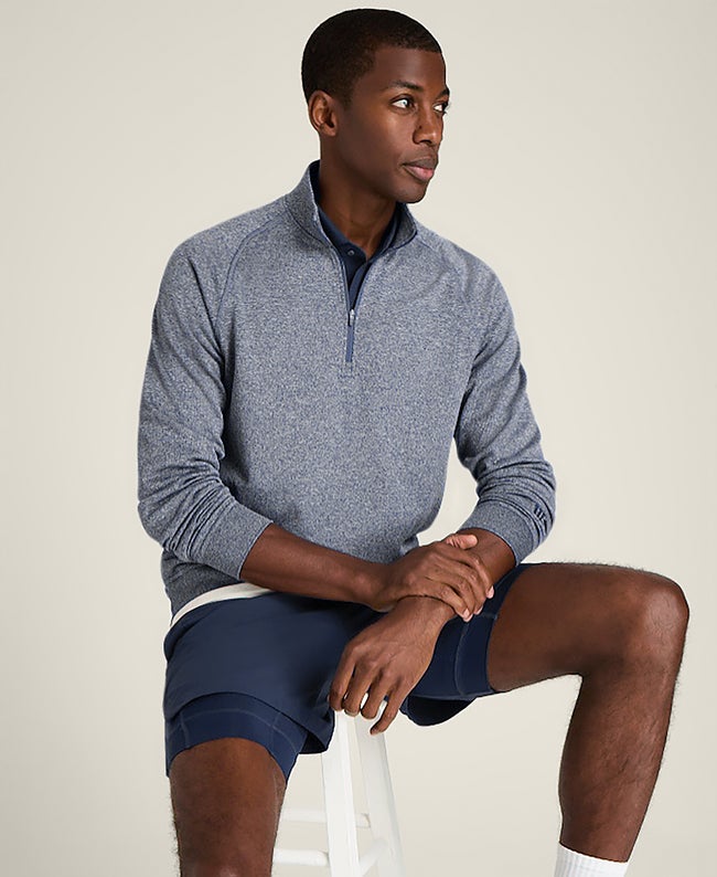 Classic Navy Milton Tech Quarter-Zip | Wilson Sporting Goods