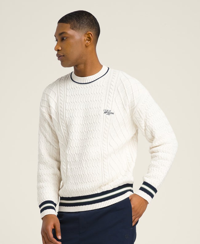 

Wilson Heritage Cable Knit Sweater - Size XL