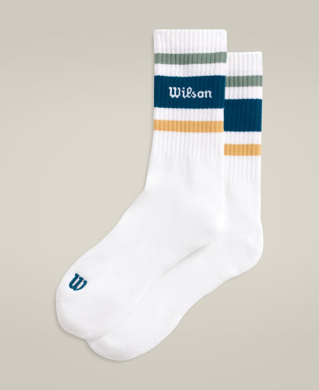 

Wilson Crew Stripe Script Sock - Size M