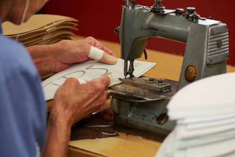 Sewing a NFL football
