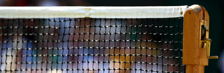 closeup of tennis net
