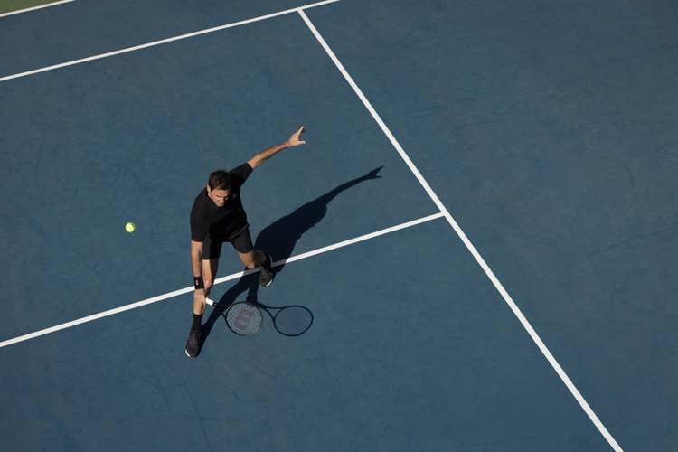 Roger Federer playing
