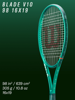Wilson Blade 98 V10 16 x 19 is the racket for tennis fast and confident swings with power and stability