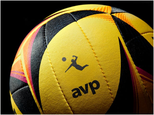 Close up of AVP logo on OPTX ball