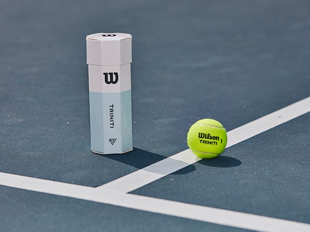 Triniti tennis ball on court