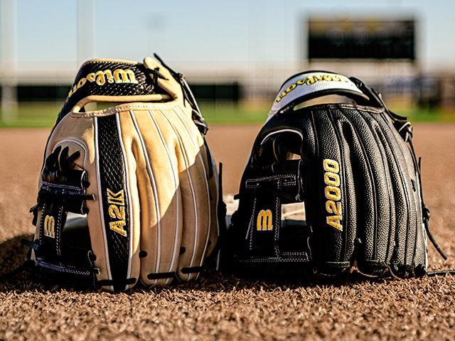 Wilson a2000 kp92 12.25 baseball glove top