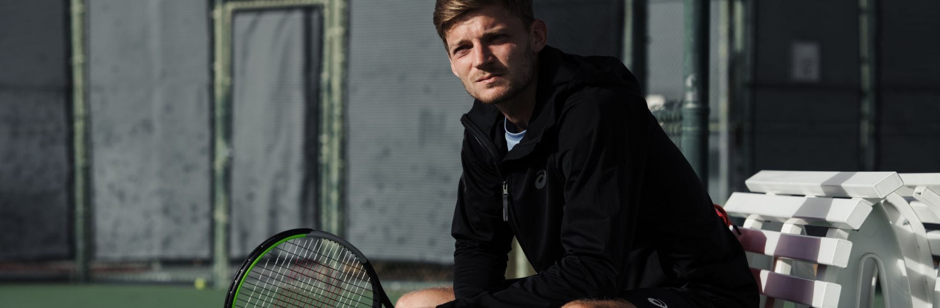 David Goffin on the tennis court 