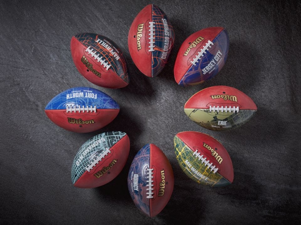 Wilson And Vivid Seats Custom Designed Footballs Wilson Sporting